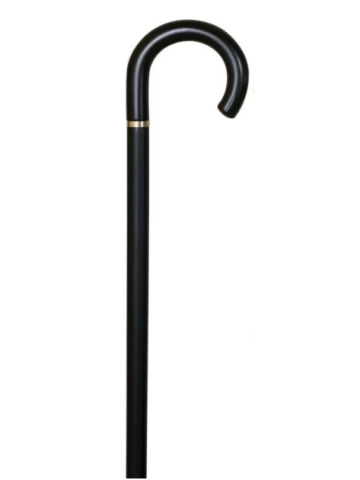 BASTON HAYA NEGRO PUÑO CURVO